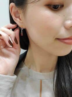 K10YG ガーネット・アメシスト ピアス|festaria Online Shop(フェスタ